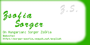 zsofia sorger business card